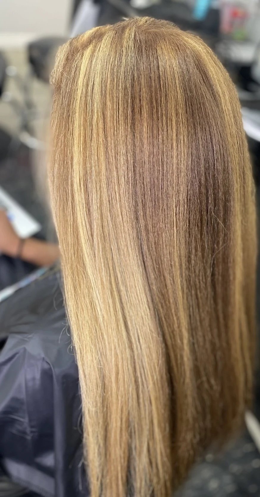 Long smooth blonde hairstyle by Marni