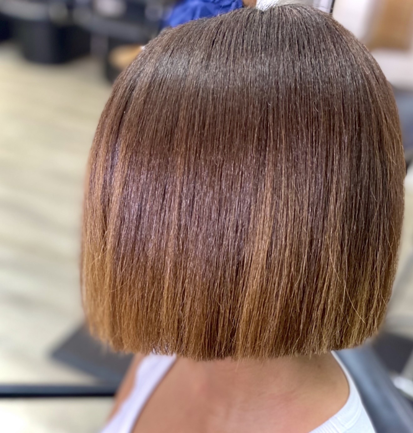 Precision bob haircut at Genetik Bleu Salon